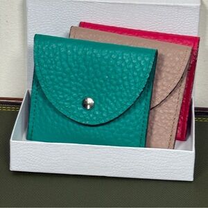 Colorful Leather Coin Holders